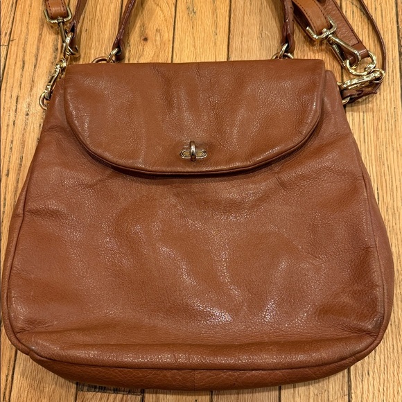 VTG Henri Bendel New York Rich Brown Leather Shoulder Bag 12x12 Old Money - Picture 5 of 14